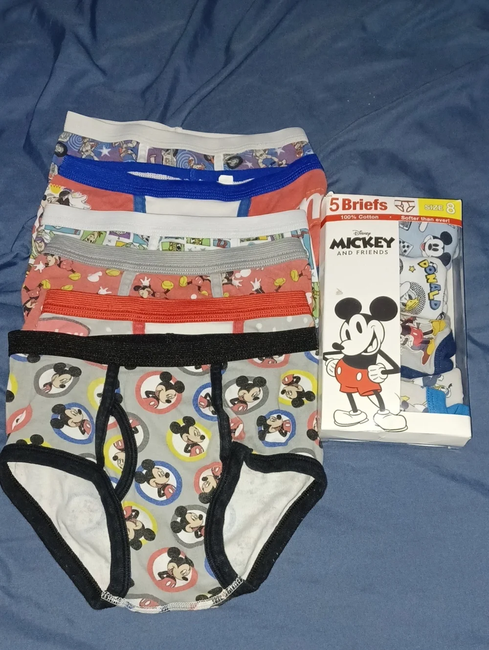 Bundle Of 10 Disney Boys Briefs Underwear Size 8